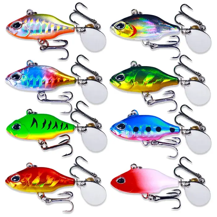 Leurre rigide vibrant rotatif de type cuillère, appât Élidéal pour la pêche à la truite en hiver, 5.