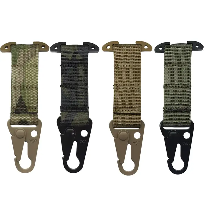 Mousqueton tactique pour équipement de chasse, crochet métallique pour ceinture et gilet MOLLE