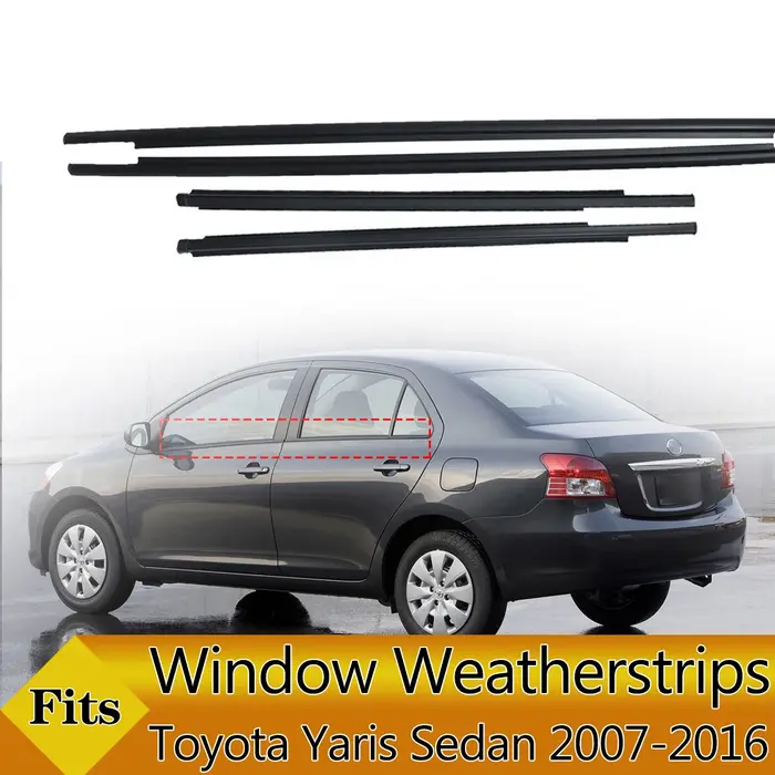 Bande d'étanchéité en caoutchouc pour vitres extérieures de voiture, 4 pièces, bande de pression éta