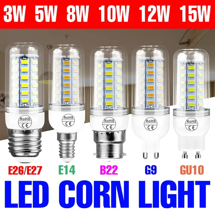 Ampoule LED épis de maïs E27 plafonnier GU10 projecteurs B22 lampe G9 éclairage intérieur blanc chau
