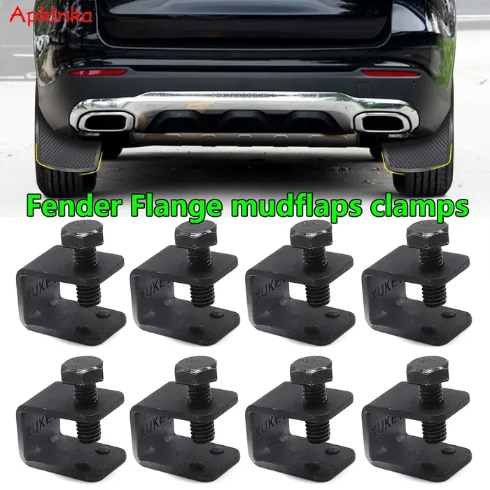 Apktnka 8x garde-boue universels garde-boue noir C U pinces boulon sur sans Clips de perçage pour vo