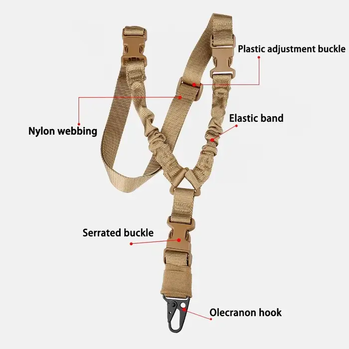 Harnais tactique d'extérieur à Point unique, 1 pièce, corde pour pistolet tactique CS, corde de sécu