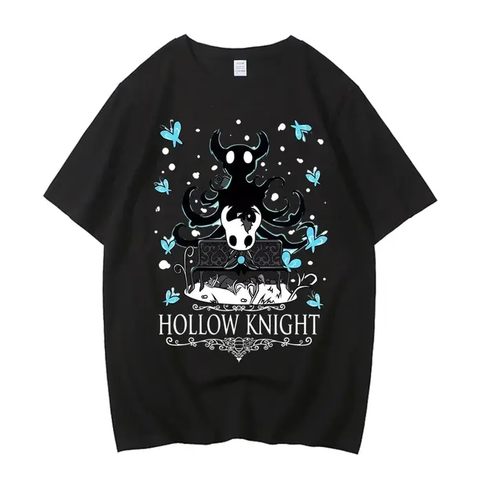 T-shirt Hollow Knight en coton pour hommes, de haute qualité, culture pop, punk, t-shirt numérique, 