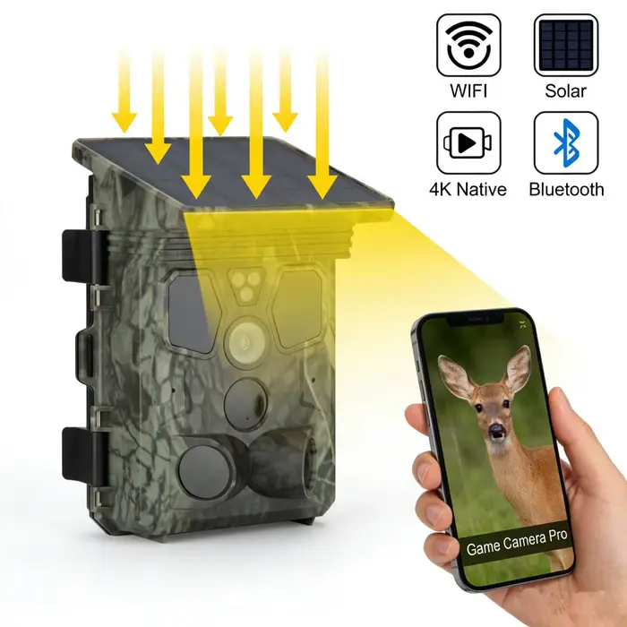 Caméra de chasse Shotkam Caza APP 4K 50MP 940NM WiFi Bluetooth Vision nocturne activée par le mouvem