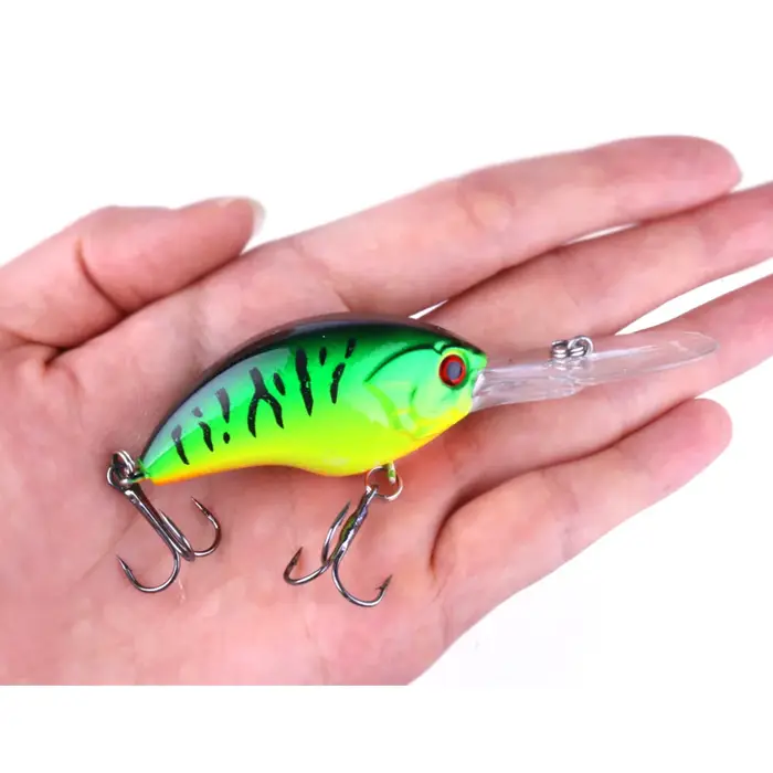 HENGJIA 13G 9CM leurres de pêche roche manivelle appât manivelle vairon bar triple crochets nager du
