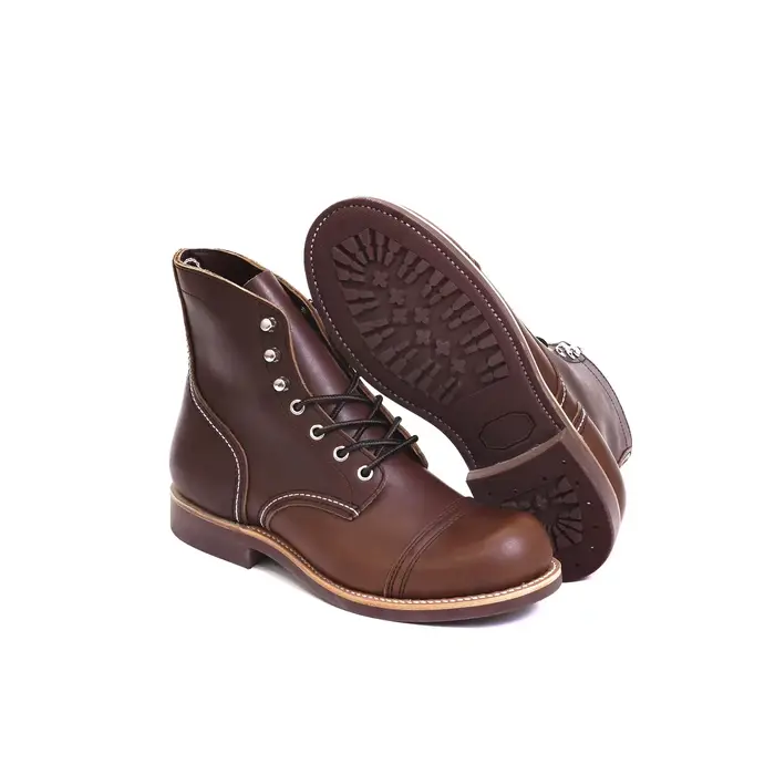 Bottes de moto robustes pour hommes, durables, soudées Goodyear, Vintage, huile, cuir véritable, Pun