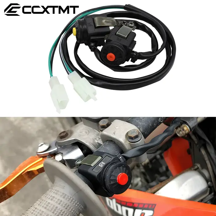 Interrupteur de démarrage et d'arrêt de moto bouton de klaxon NO/OFF pour Honda Yamaha Suzuki Kawasaki ATVs UVTs et autres occasions spéciales