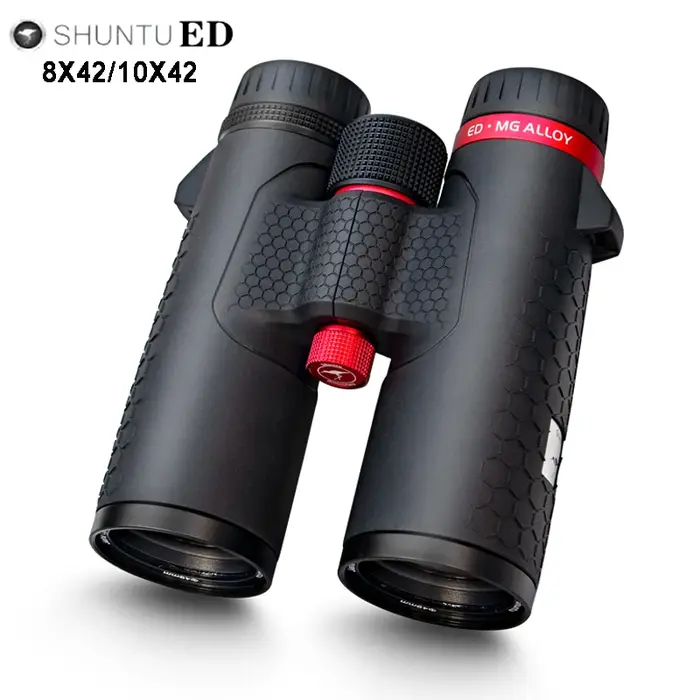 Jumelles professionnelles Shuntu ED 8x42/10x42 waterproof IPX7 - vision basse lumière chasse ornithologie
