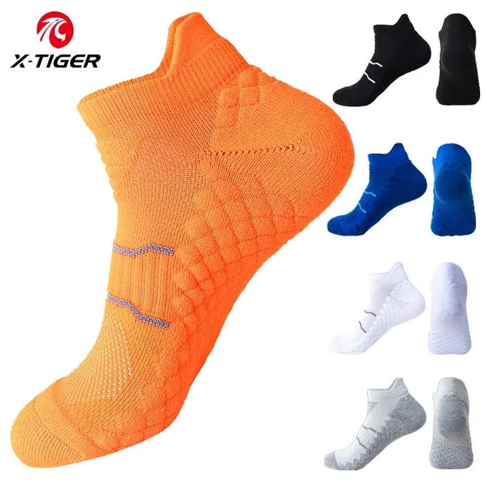 Chaussettes X-TIGER Homme cheville mesh ventilantes confort performance respirantes sport cyclisme