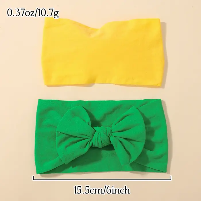 Ensemble de bandeaux pour bébés filles, 5 pièces, bandes de cheveux à nœud papillon pour nouveau-né,