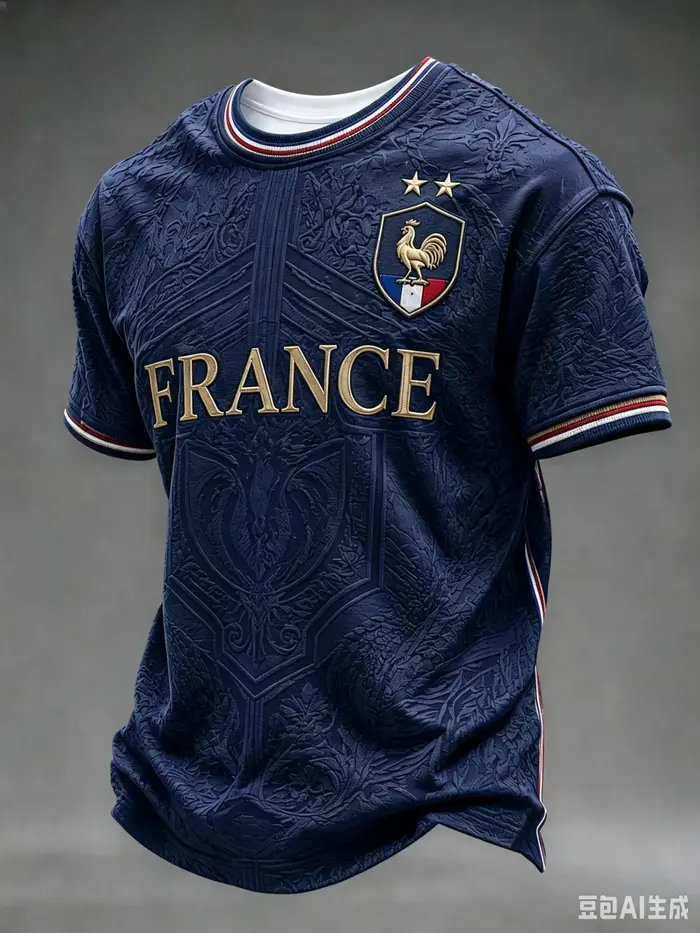 Maillot de football de l'équipe nationale de France, t-shirt respirant à séchage rapide imprimé en 3