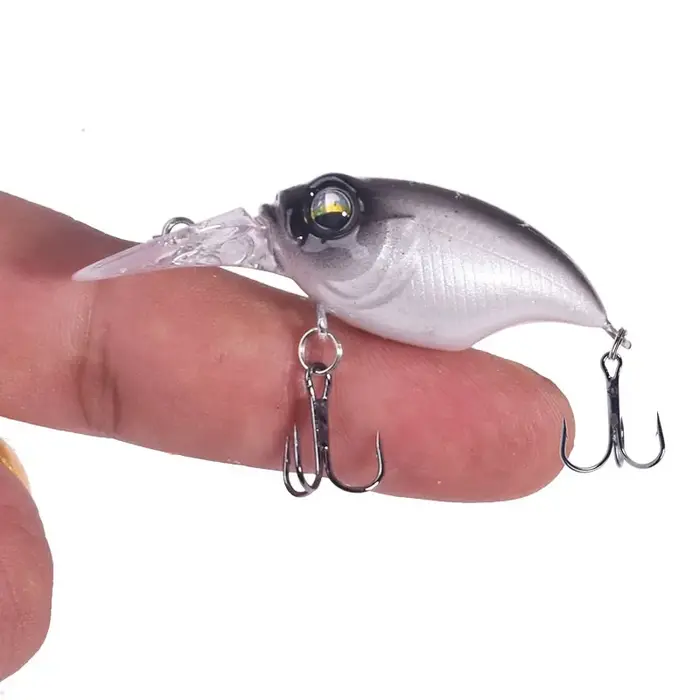 Leurre flottant en plastique avec crochets, appât Élidéal pour la pêche au brochet ou au bar, 5.8cm,