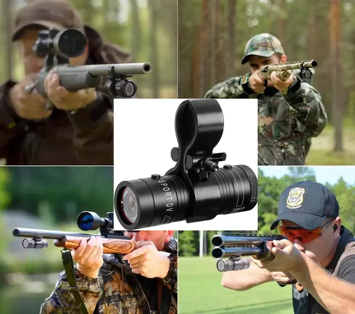 Caméra de chasse en plein air FHD 120 FOV avec support pour pistolet, Mini enregistreur vidéo pour c