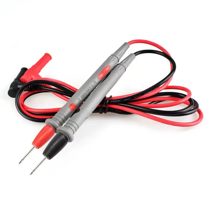 1 paire de sondes de multimètre numérique, fils en silicone souple, pointes universelles avec pince crocodile pour testeur LED Multimetro