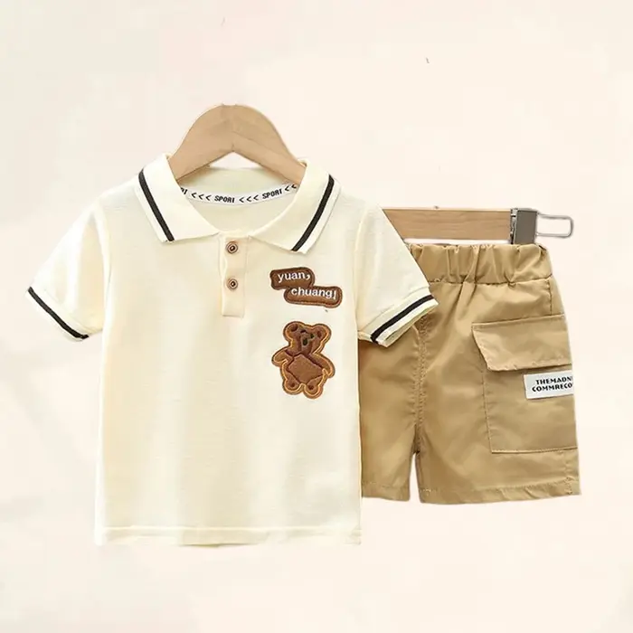 Ensemble de vêtements d'été pour bébé garçon, t-shirt et short pour enfants, tenue de dessin animé m