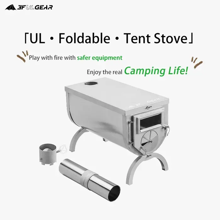 3F UL GEAR – poêle à bois ultraléger en alliage de titane et acier inoxydable 304, polyvalent, Campi