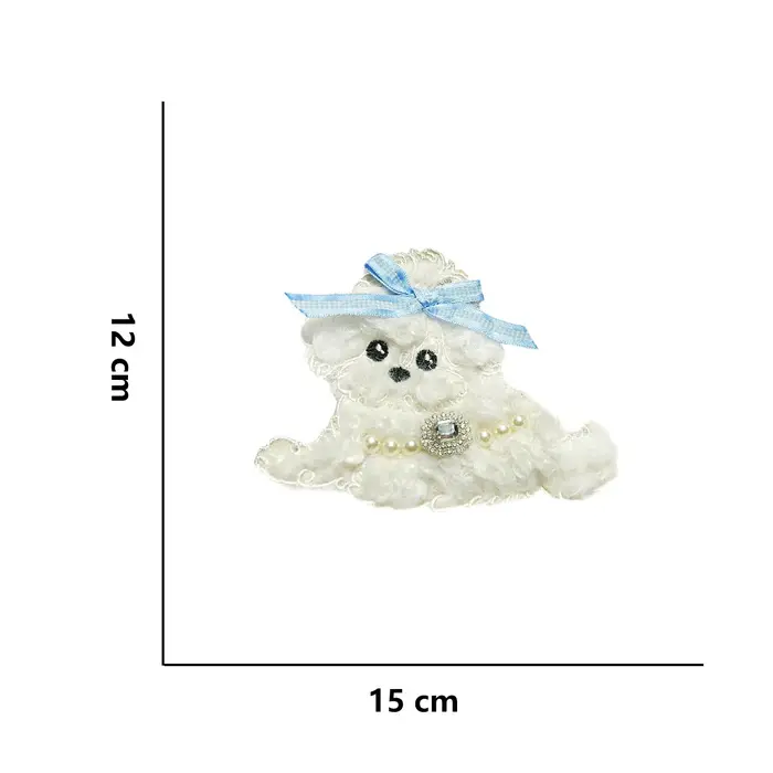 Patch brodé pour chien, grande et petite taille, fait à la main, pour sac à vêtements, accessoires d