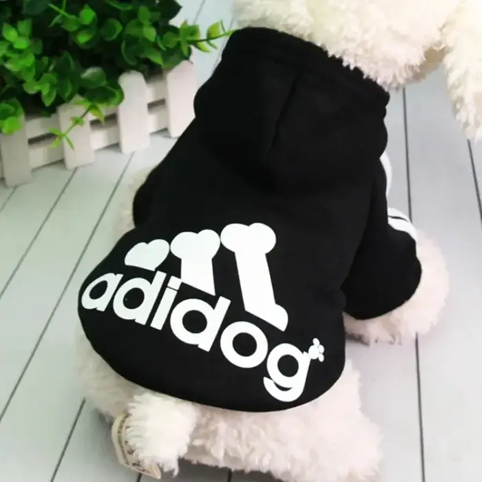 LETVIA chiens sweat à capuche avec lettres automne hiver animal de compagnie manteau chaud pour chie