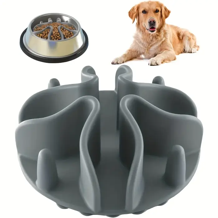 1 pièce, bol à nourriture pour chien en silicone souple
