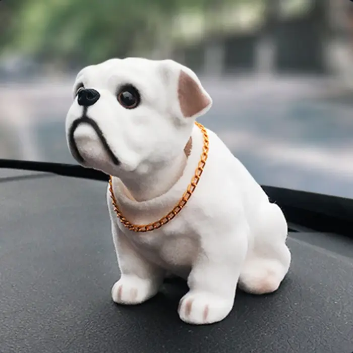 Ornements de voiture poupée Husky Beagle St Bernard berger secouer la tête chien canard décoration A