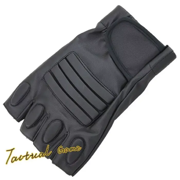 Gants tactiques russes demi-doigts cuir Storm pour chasse tir sportif protection renforcée