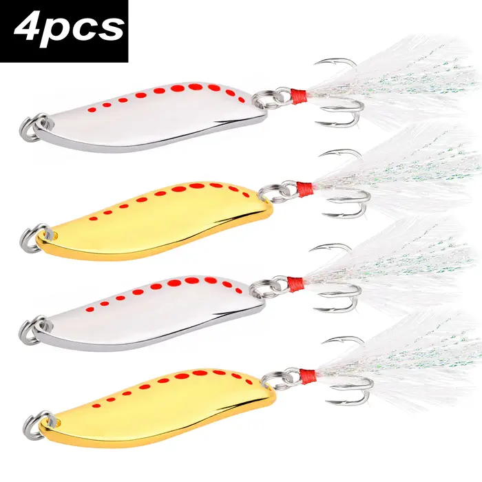 4 pièces métal Vib sangsue Spinners cuillère leurres 2.5g-25g appât artificiel Pesca leurre de pêche