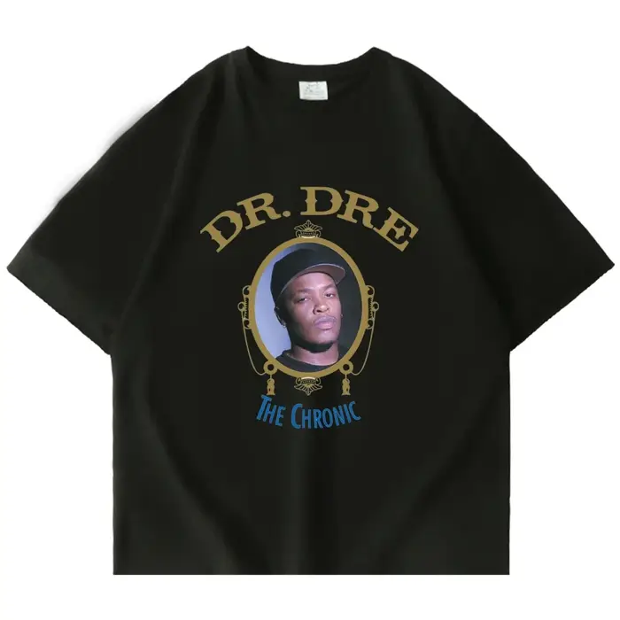 T-shirt Dr. Dre The Chronic Populaire 2026 – Nouveauté Streetwear à Manches Courtes pour Cosplay