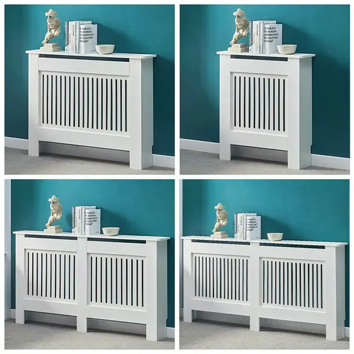 Couverture de calandre blanche pour armoire murale en bois, style moderne, tailles S/M/L/XL