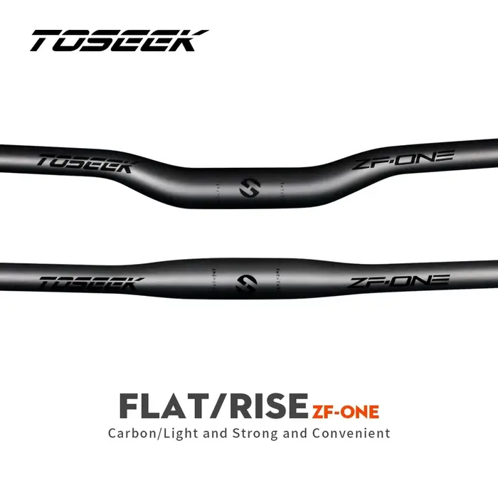 Guidon de vélo de montagne TOSEEK ZF-ONE en fibre de carbone pleine, guidon de vélo de montagne 31,8