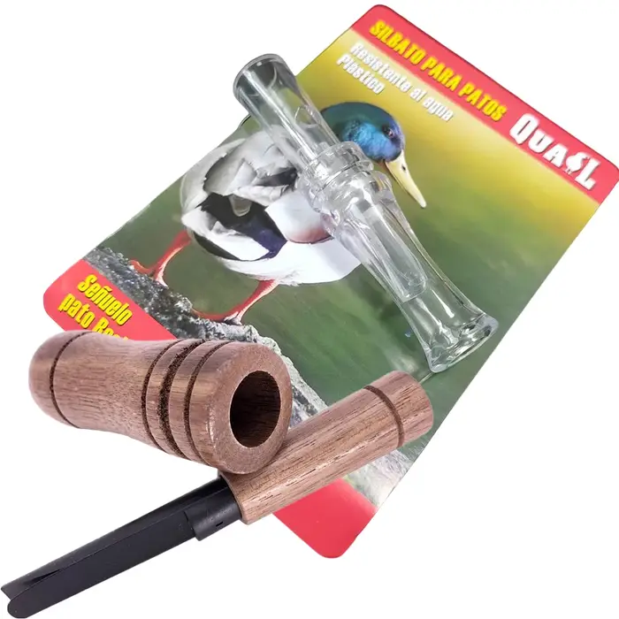 Sifflet de chasse en chêne pour canard colvert et oie, portable pour voyages avec leurres