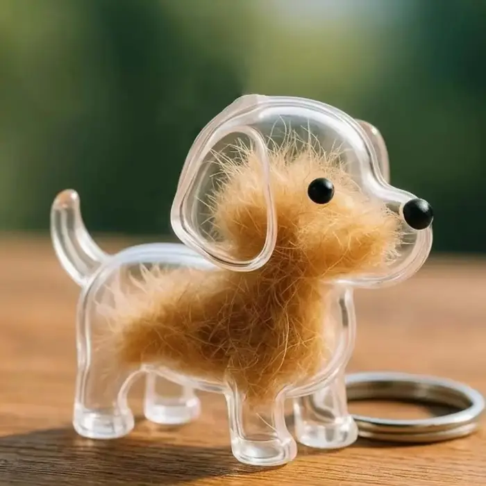 Porte-clés en forme de chien pour animaux de compagnie, boîte de rangement pour poils de chien, pendentifs chiot faits main DIY pour Halloween et autres occasions spéciales