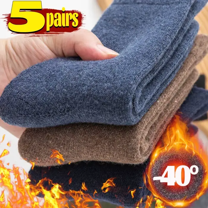 Chaussettes chasse hiver laine mérinos homme super épaisses chaudes antigel qualité premium