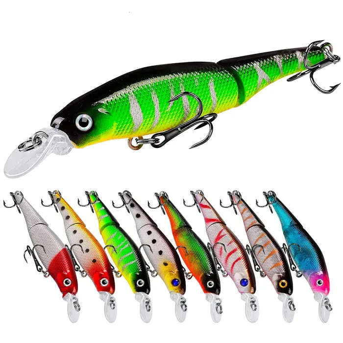Leurre méné rigide multi-sections wobbler, appât artificiel idéal pour la pêche à la carpe ou à la p