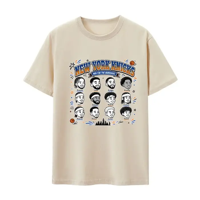 T-shirt de l'équipe des Knicks de New York pour l'été 2026, vêtements en coton pour hommes et femmes