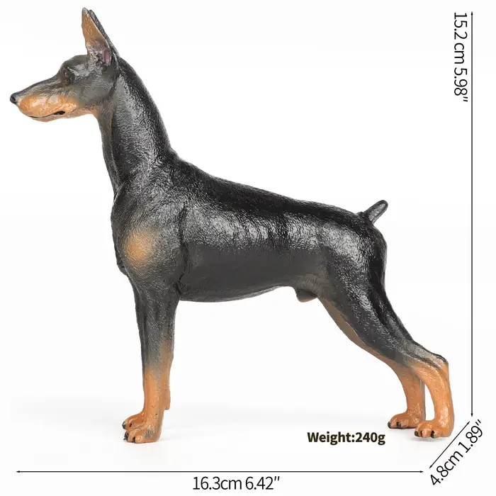Figurine Dobermann, jouets à collectionner, chien, Animal, soldat, figurines d'action, jouets en pla