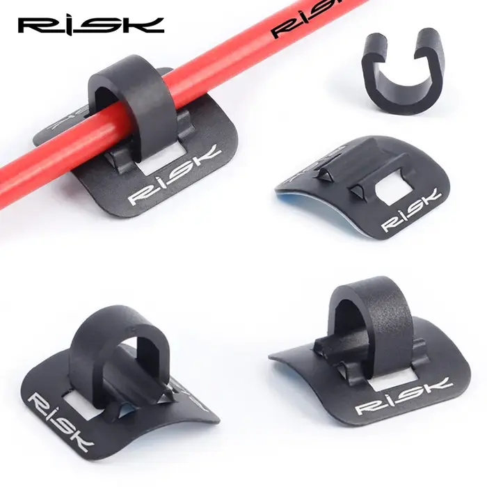 RISK Fixe-câbles de vélo en forme de C pour tube de frein et de transmission, pince de fixation pour