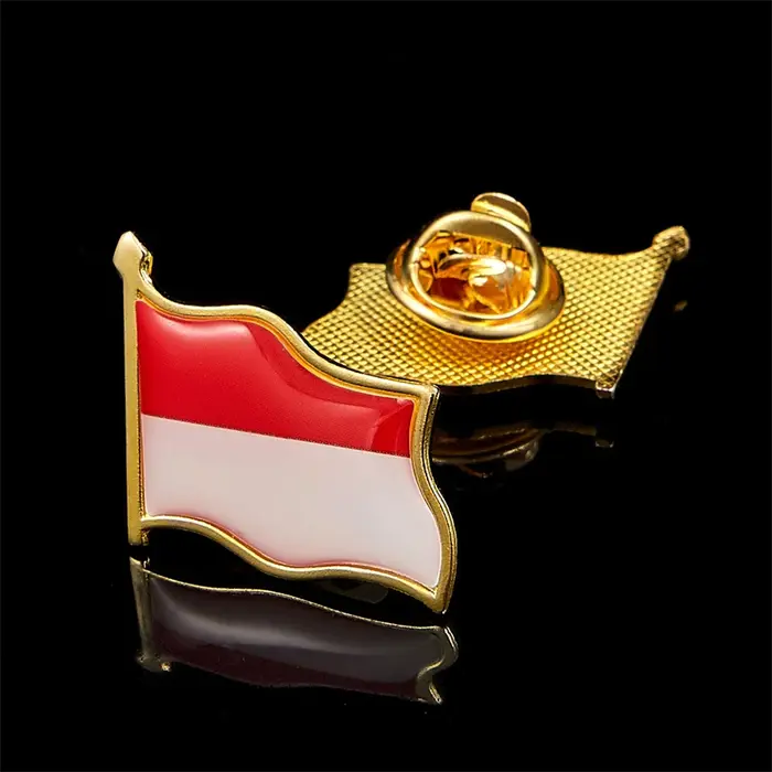 Monaco Principauté Pays Drapeau Émail Revers Chapeau Casquette Cravate Broche Badge Broche