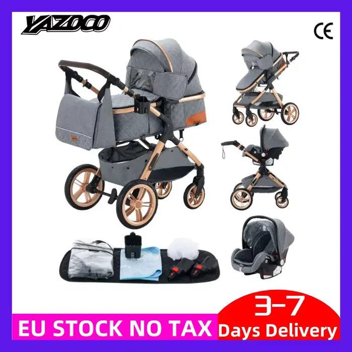 Système de poussette 3 en 1 pour bébé, poussette légère pour nouveau-nés, pliable compacte, poussett