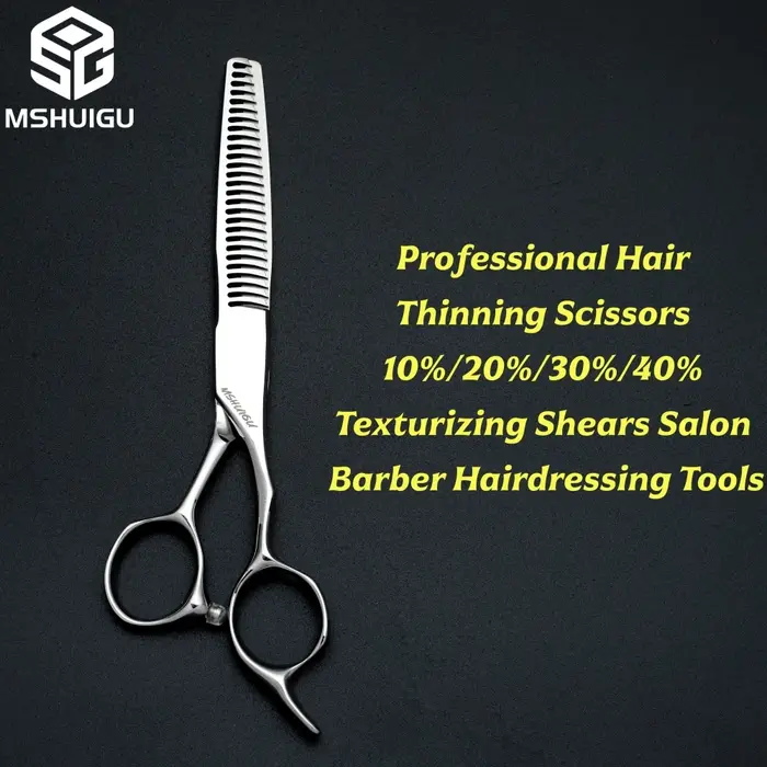 MSHUIGU Ciseaux de barbier professionnels VG10 de 6 pouces, ciseaux à effiler multi-usages avec desi