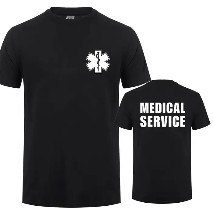 EMT Services médicaux d'urgence paramédicals t-shirt hommes t-shirt style décontracté à manches cour