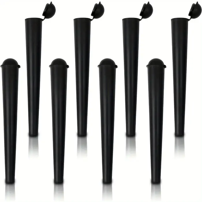 8 tubes de rangement King Size de 120 mm avec bouchon rabattable pour cigarettes