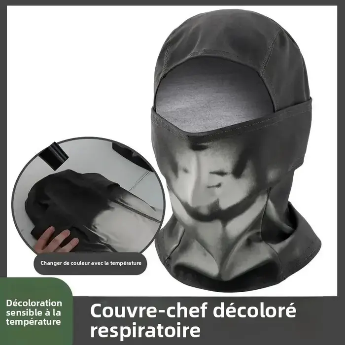 Cagoule thermique changement de couleur hiver - Masque sensible température respiration outdoor dégradé