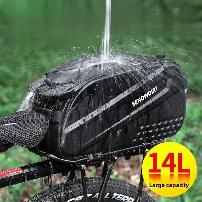 Sac de vélo Camel 10/14l, grande capacité, étanche, pliable, sangle d'épaule arrière pour vtt, accessoires universels pour bagages de cyclisme