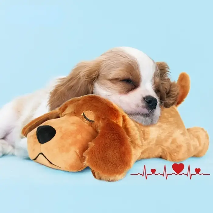 Peluche pour animaux de compagnie avec rythme cardiaque pour chiot