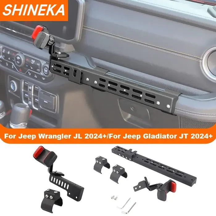 SHINEKA-Support de téléphone pour Jeep Wrangler JL Gladiator JT, poignée co-pilote, support GPS, sup
