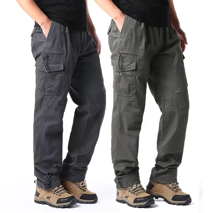 Pantalon cargo taille grande 5XL pour chasseurs - Jogger tactique outdoor avec multi-poches