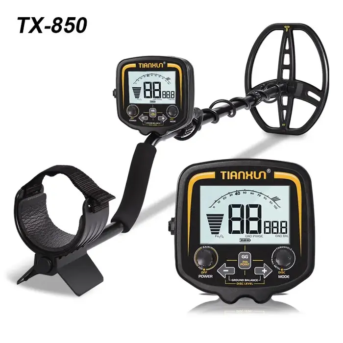 Détecteur de métaux TX-850 pour adultes, chasseur de trésors professionnel avec bobine étanche de 11