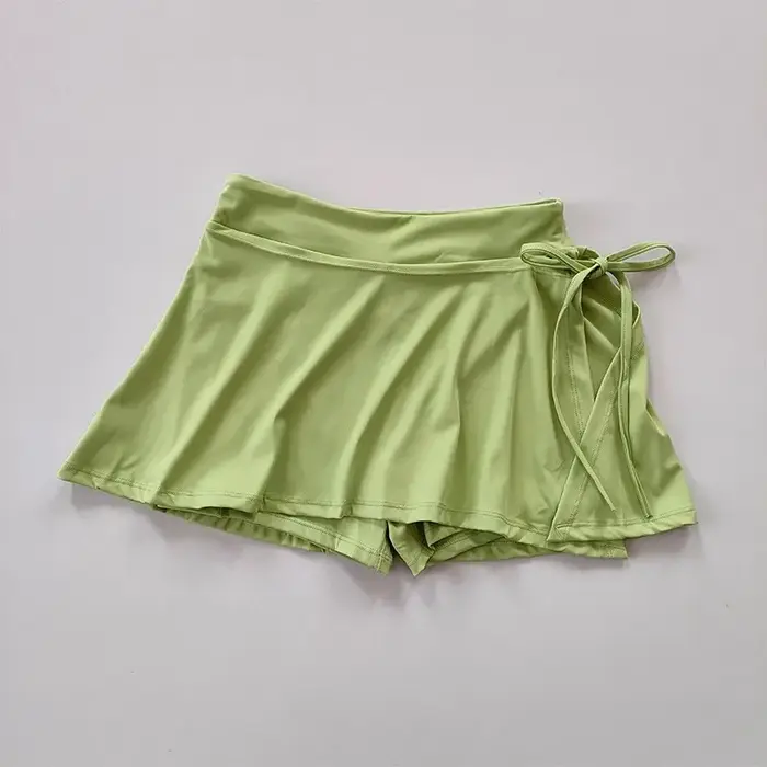 Femmes 2 en 1 course sport jupes Shorts taille haute volley-ball Golf jupe Tennis sport Yoga jupe gy