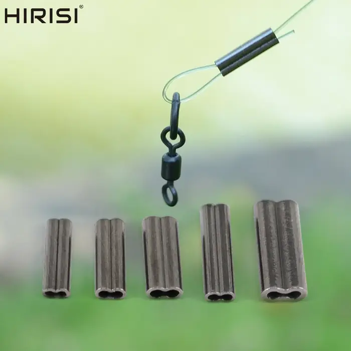 50 Pièces Tubes de pêche en Double cuivre accessoires de pêche