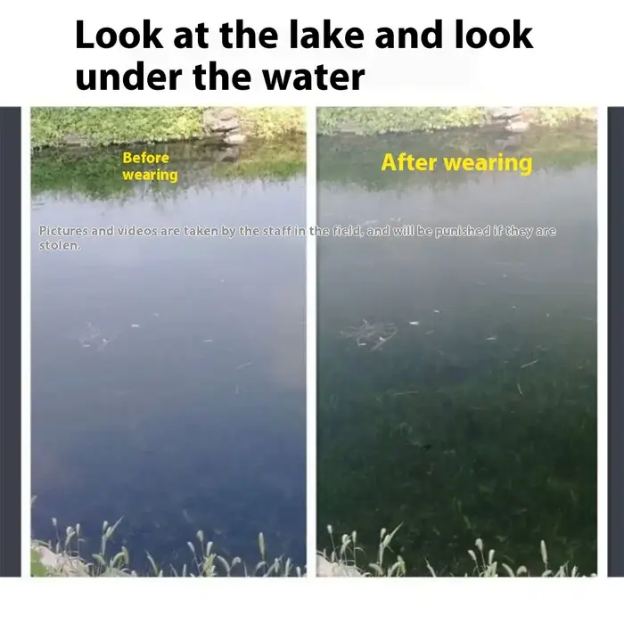Quand la pêche, observe des objets flottants, tirer le poisson et voir le poisson grâce aux lunettes sous-marines haute définition.